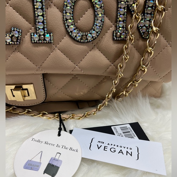 Billion Dollar Embellished Quilted traveling everyday large tote - Picture 11 of 17